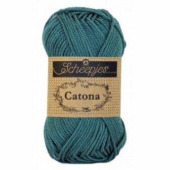 Haakgaren 391 DEEP OCEAN GREEN Scheepjes Catona 10 gram