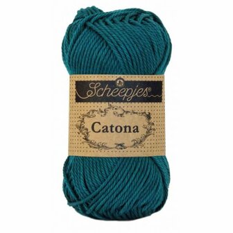 Haakgaren 401 DARK TEAL Scheepjes Catona 10 gram