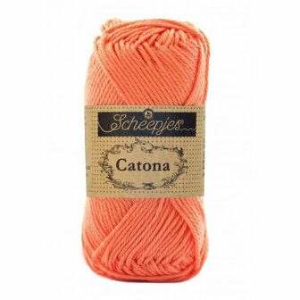 Haakgaren 410 RICH CORAL Scheepjes Catona 10 gram