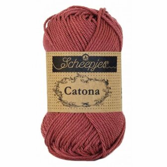 Haakgaren 396 ROSE WINE Scheepjes Catona 25 gram