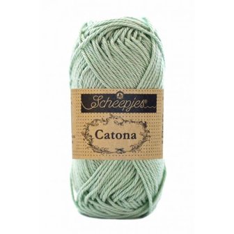 Haakgaren 402 SILVER GREEN Scheepjes Catona 25 gram