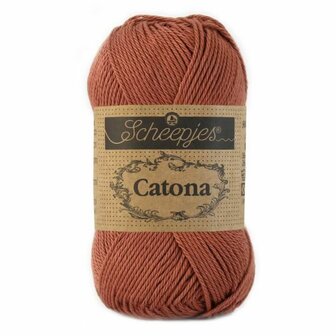 Haakgaren 504 BRICK RED Scheepjes Catona 25 gram