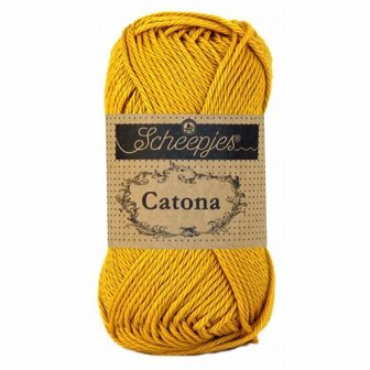 Haakgaren 249 SAFFRON Scheepjes Catona 50 gram