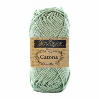 Haakgaren 402 SILVER GREEN Scheepjes Catona 50 gram