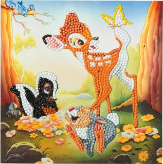 passend koper Meting Crystal Card kit Disney Bambi and Friends diamond painting 18 x 18 cm . -  CreaPoint