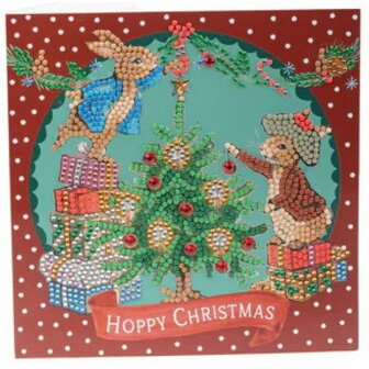 Crystal Card Kit &reg; Peter Rabbit Hoppy Christmas (18x18cm/partial).