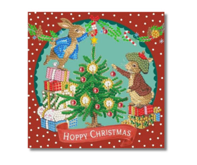 Crystal Card Kit &reg; Peter Rabbit Hoppy Christmas (18x18cm/partial).