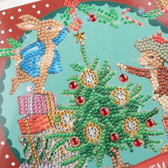 Crystal Card Kit &reg; Peter Rabbit Hoppy Christmas (18x18cm/partial).