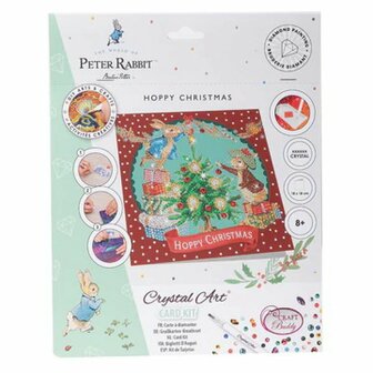 Crystal Card Kit &reg; Peter Rabbit Hoppy Christmas (18x18cm/partial).