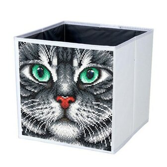 Crystal Art Foldable Storage Box &reg; Cat (30x30cm/partial)