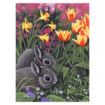 Schilderen op nummer Spring Bunnies (Junior Small/33x24cm) Royal &amp; Langnickel.