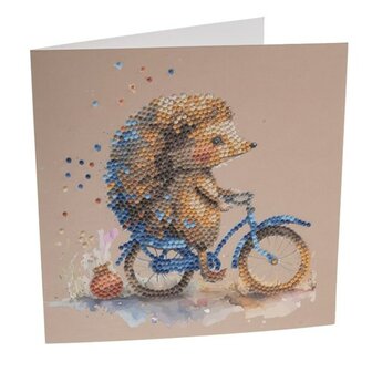 Crystal Art Card: Hedgehog (18x18 cm)