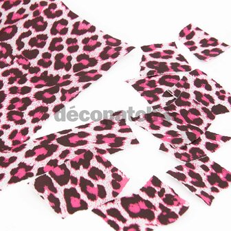 Decopatch papier panterprint roze