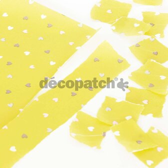 Decopatch papier hartjes pastel groen