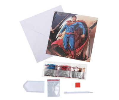 Crystal Art Card: Warner Brothers: Superman (18x18 cm)