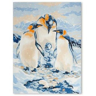 Schilderen op nummer Penguin Family (Junior Small/33x24cm) Royal &amp; Langnickel.