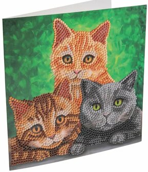 Crystal Card Kit &reg; Cat Portrait (18x18 cm)