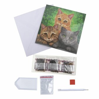 Crystal Card Kit &reg; Cat Portrait (18x18 cm)