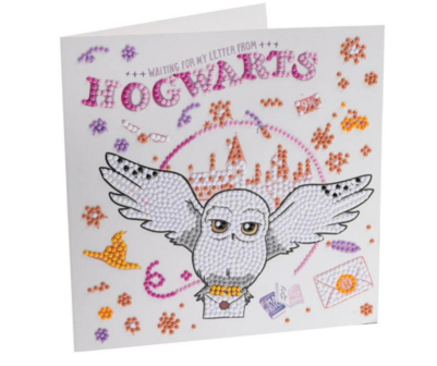 Crystal Art Card: Warner Brothers: Hogwarts &amp; Hedwig (18x18)