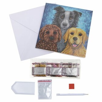 Crystal Card Kit &reg; Rachel Froud: Dogs Portrait (18x18 cm)