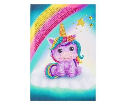 Crystal Art kit&reg; Notebook schrift harde kaft Unicorn Smile 26 x 19 cm 