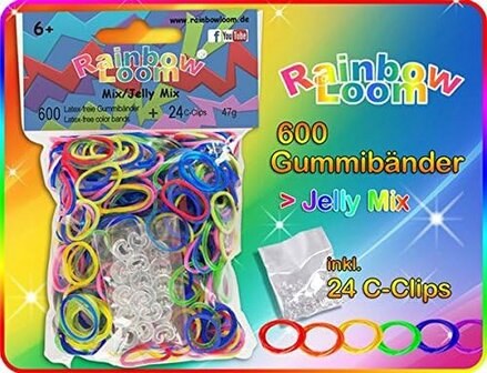 Rainbow Loom Jelly Mixed 600 stuks