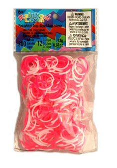 Rainbow Loom 2 Colours Pink - White