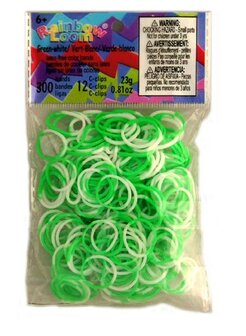 Rainbow Loom 2 Colours Green White