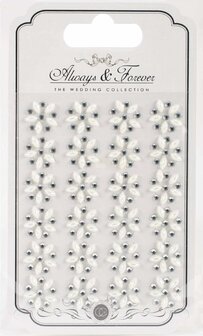 Craft Consortium Always &amp; Forever Adhesive Pearls Flower 