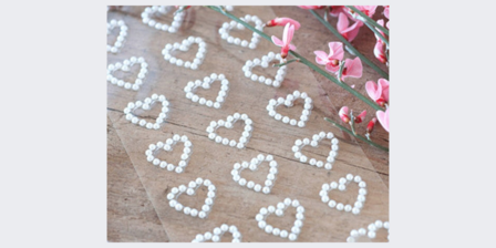 Always &amp; Forever - Adhesive Pearl Heart Chain