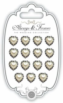 Always &amp; Forever Pearl Heart Charms