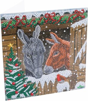 Crystal Card Kit &reg; Winter Donkeys (18x18cm/partial)