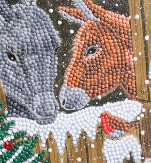 Crystal Card Kit &reg; Winter Donkeys (18x18cm/partial)