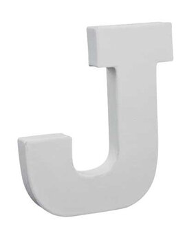 Letter wit J 12 cm