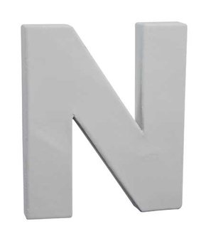 Letter wit N 12 cm