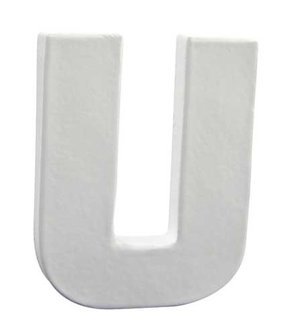 Letter wit U 12 cm