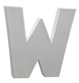 Letter wit W 12 cm