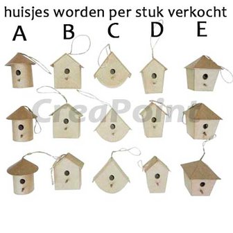 Mini vogelhuisjes om op te hangen