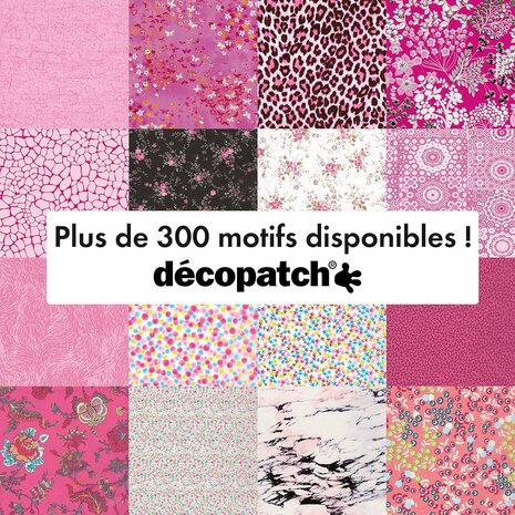 Decopatch papier panterprint roze