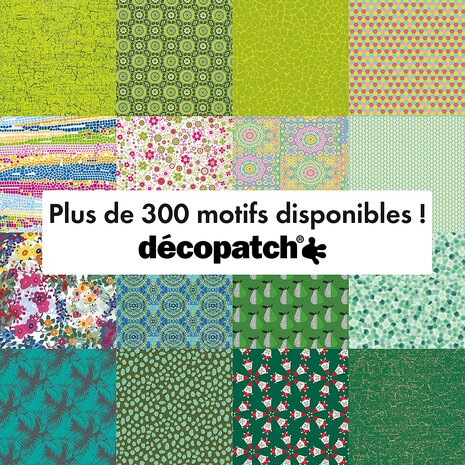 Texture Decopatch papier Palmbladeren groen hotfoil