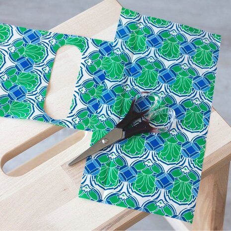 Decoptach papier retro bloemenprint