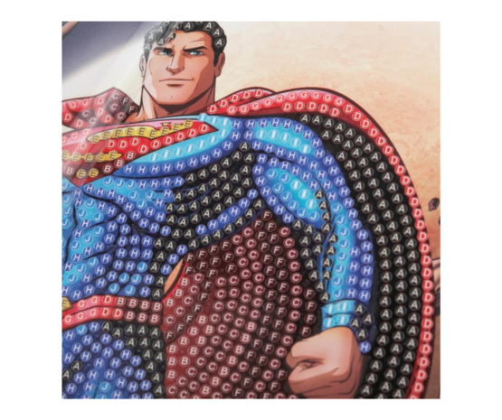 Crystal Art Card: Warner Brothers: Superman (18x18 cm)