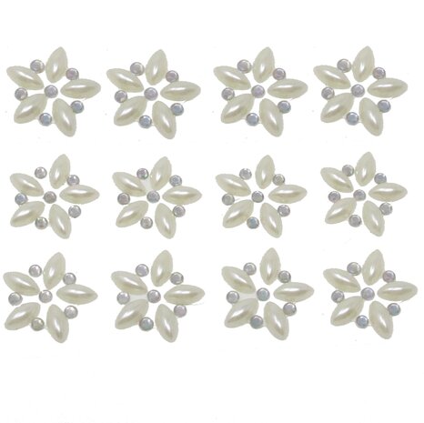 Craft Consortium Always & Forever Adhesive Pearls Flower 