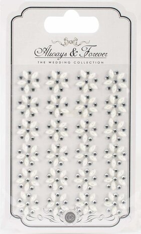 Craft Consortium Always & Forever Adhesive Pearls Flower 