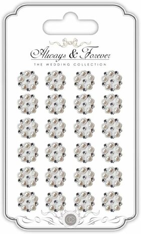 Always & Forever Adhesive Pearls & Rhinestone Cluster