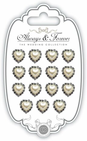 Always & Forever Pearl Heart Charms