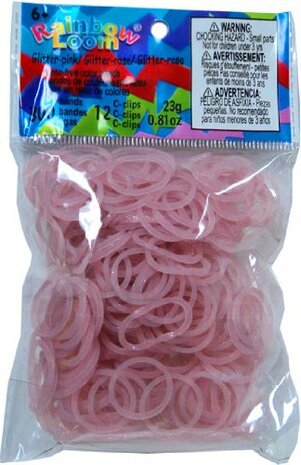 Rainbow Loom Glitter Pink