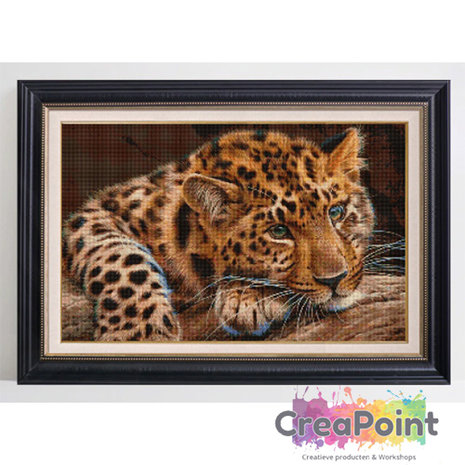 Full 5D Diamond Painting Luipaard 50 x 30 cm