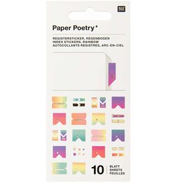 PAPER POETRY STICKERBOOK INDEX TABS PASTEL 10 VELLEN