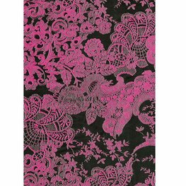 Decopatch papier roze/zwart barok OP=OP
